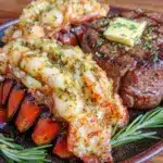 garlic butter lobster tail with filet mignon - featured image