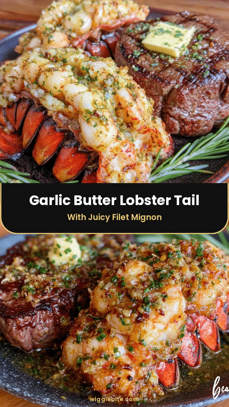 garlic butter lobster tail with filet mignon recipe
