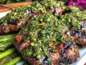 garlic scape chimichurri - featured image