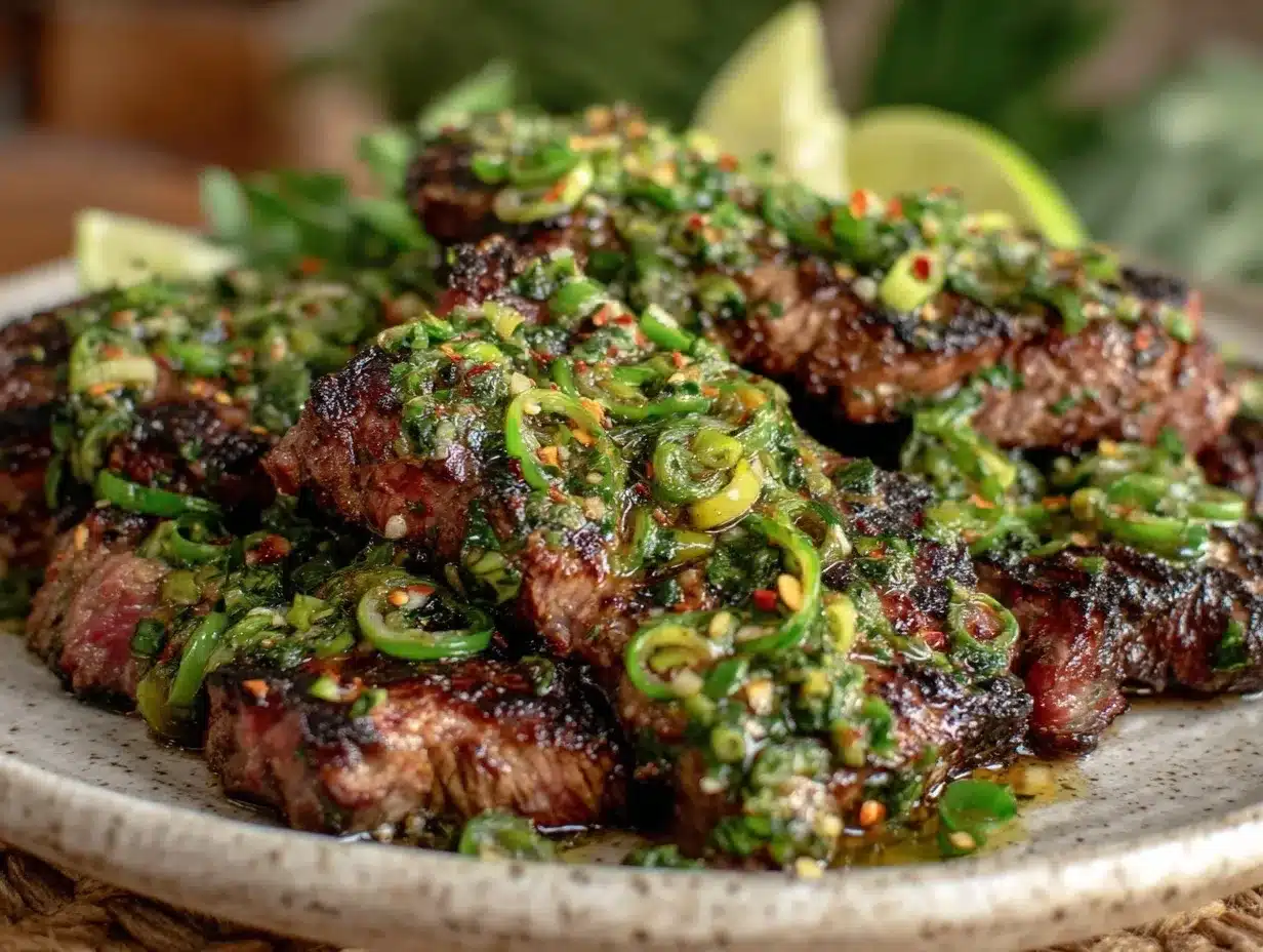 garlic scape chimichurri preparation steps