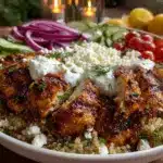 Greek chicken bowl - featured image