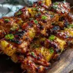 grilled teriyaki pineapple chicken skewers - featured image