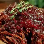 maple bourbon bbq pulled pork slow cooker recipe - featured image