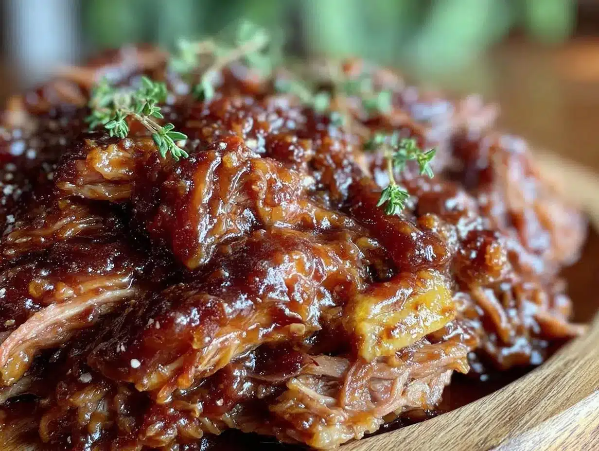 maple bourbon bbq pulled pork slow cooker recipe preparation steps