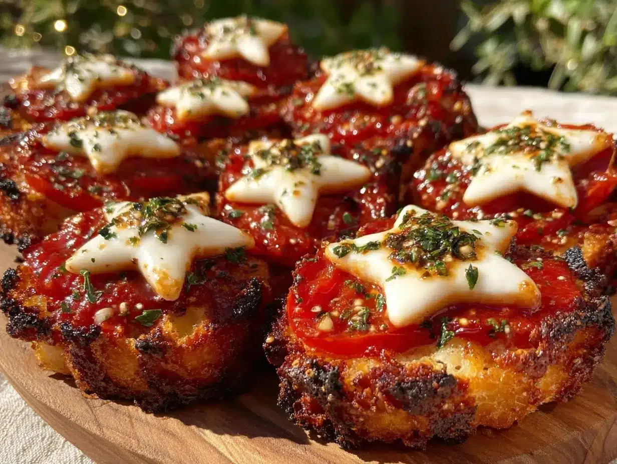 mini flag pizzas preparation steps