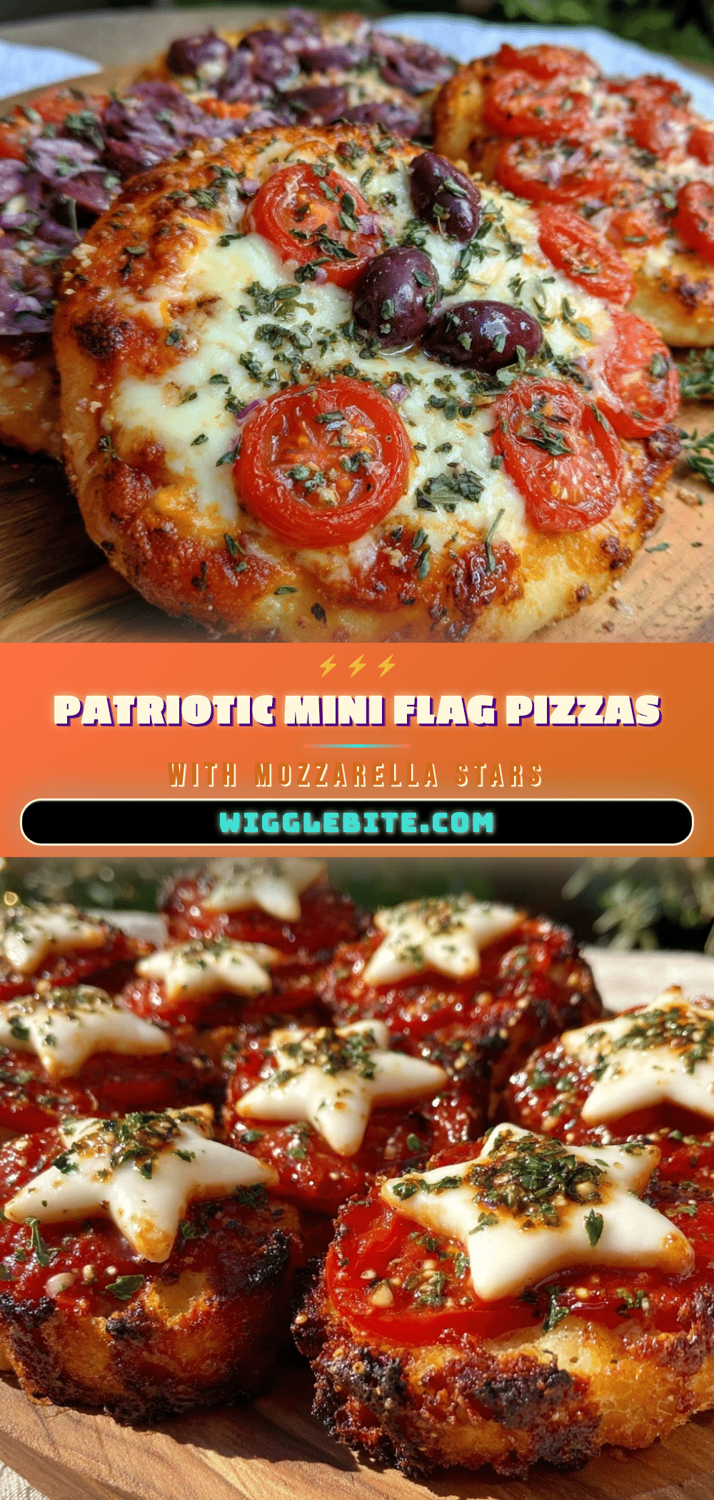 mini flag pizzas recipe