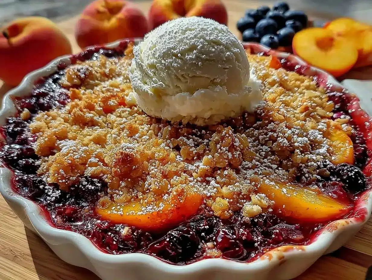 nectarine blueberry crisp preparation steps
