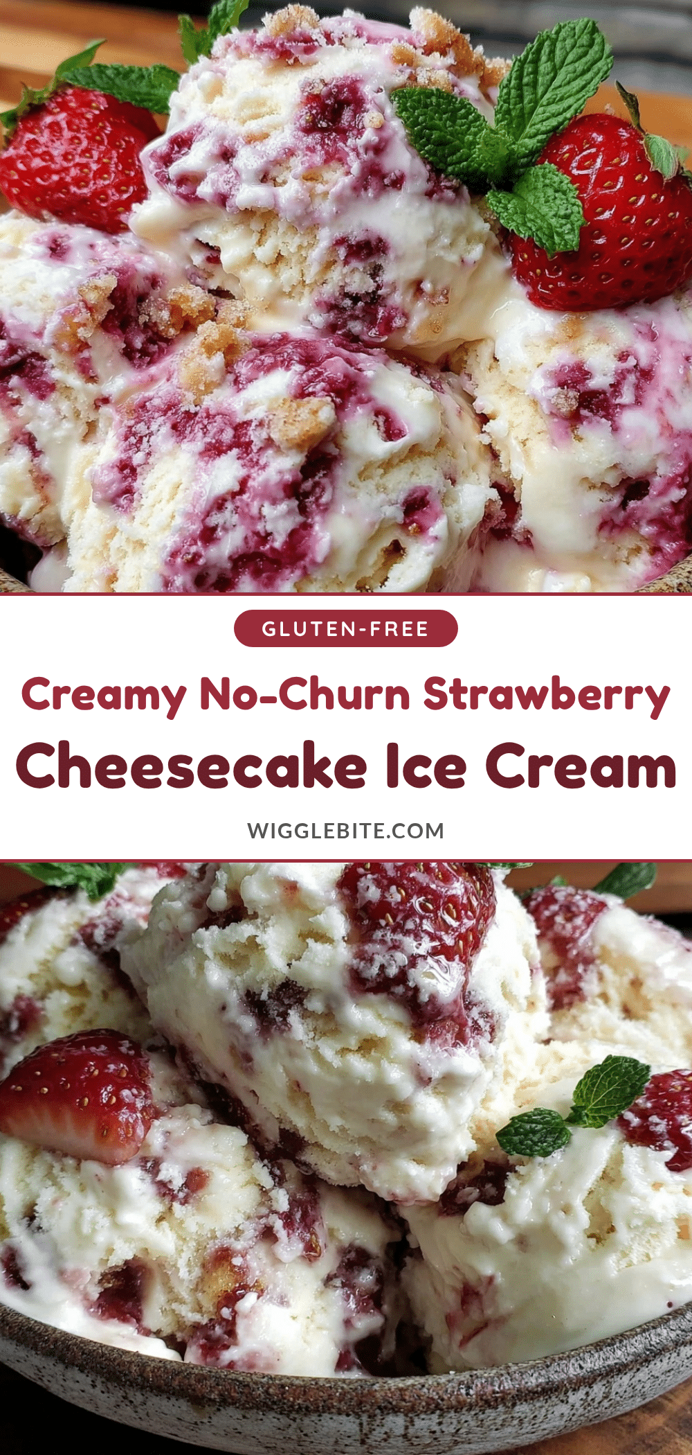no-churn strawberry cheesecake ice cream recipe