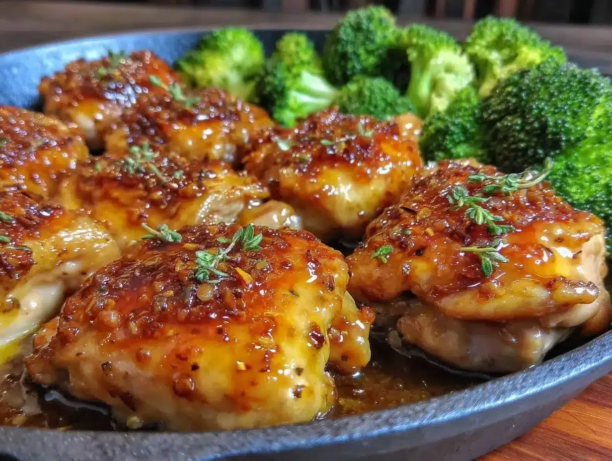 one-pan honey garlic chicken preparation steps