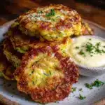 parmesan zucchini fritters - featured image