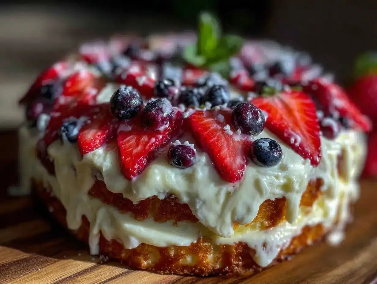 patriotic flag cake preparation steps