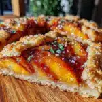 peach basil galette - featured image