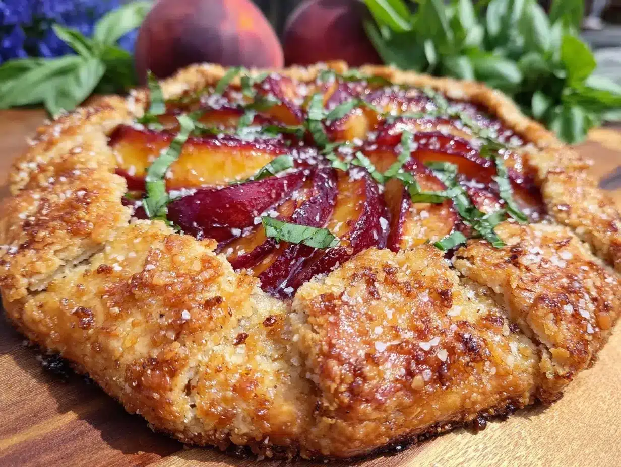 peach basil galette preparation steps