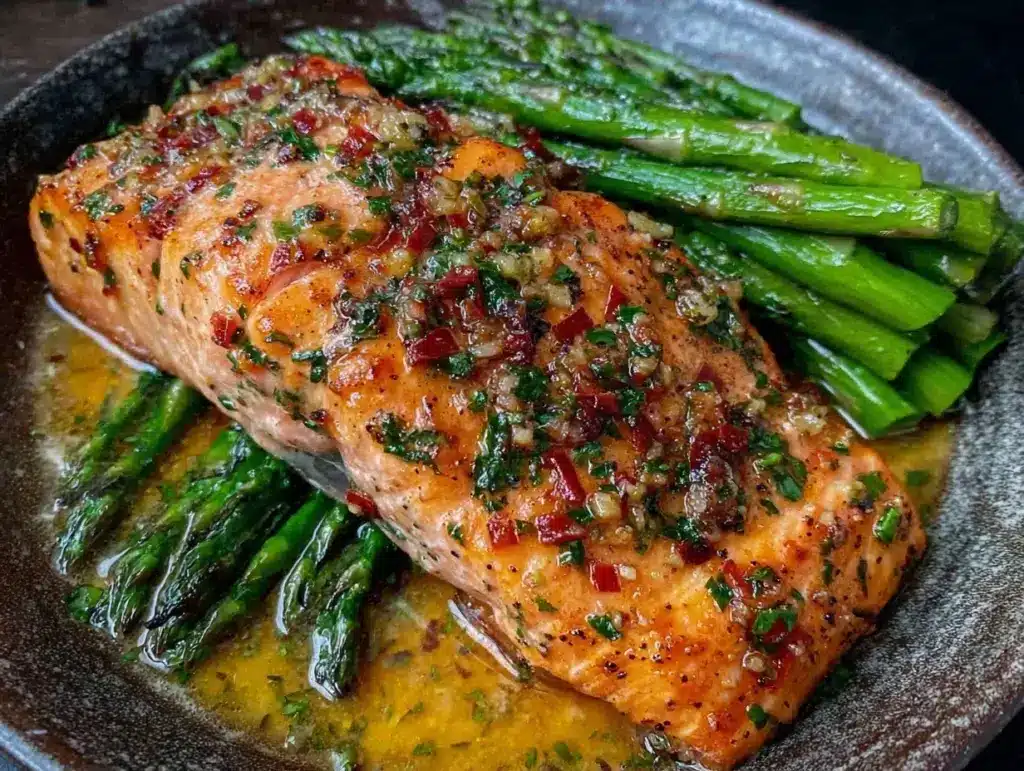 quick garlic butter salmon - featured image