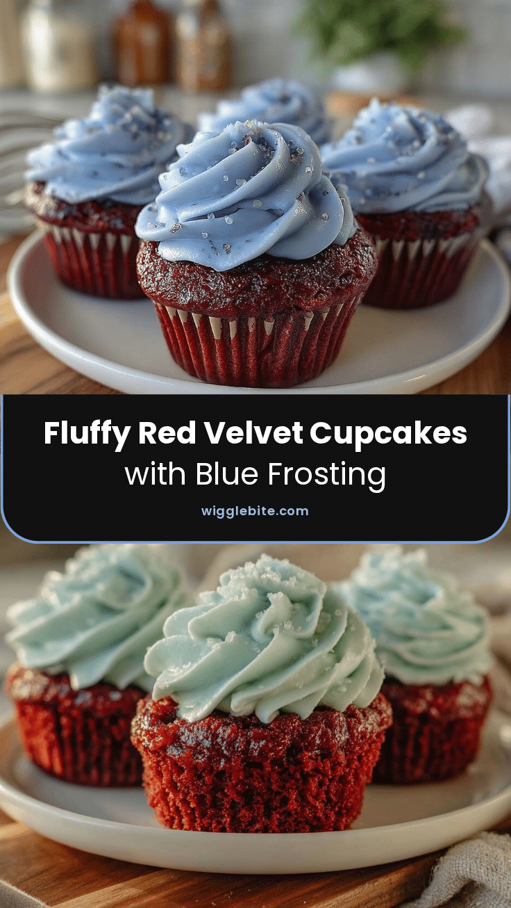 red velvet cupcakes with blue frosting recipe