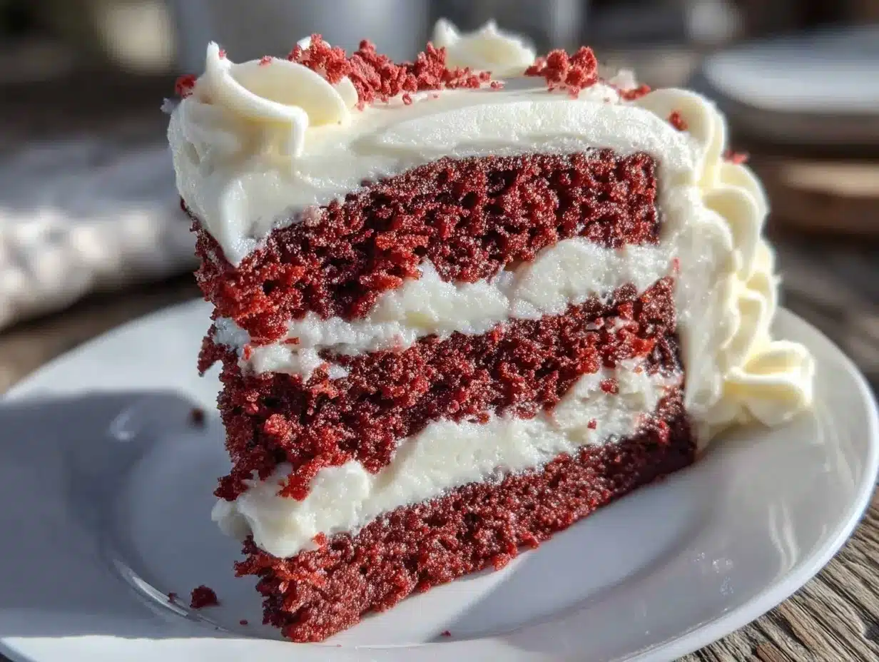red velvet flag cake preparation steps