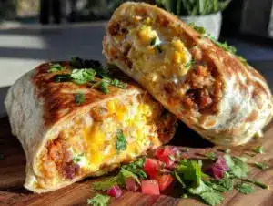 savory loaded breakfast burrito - featured image