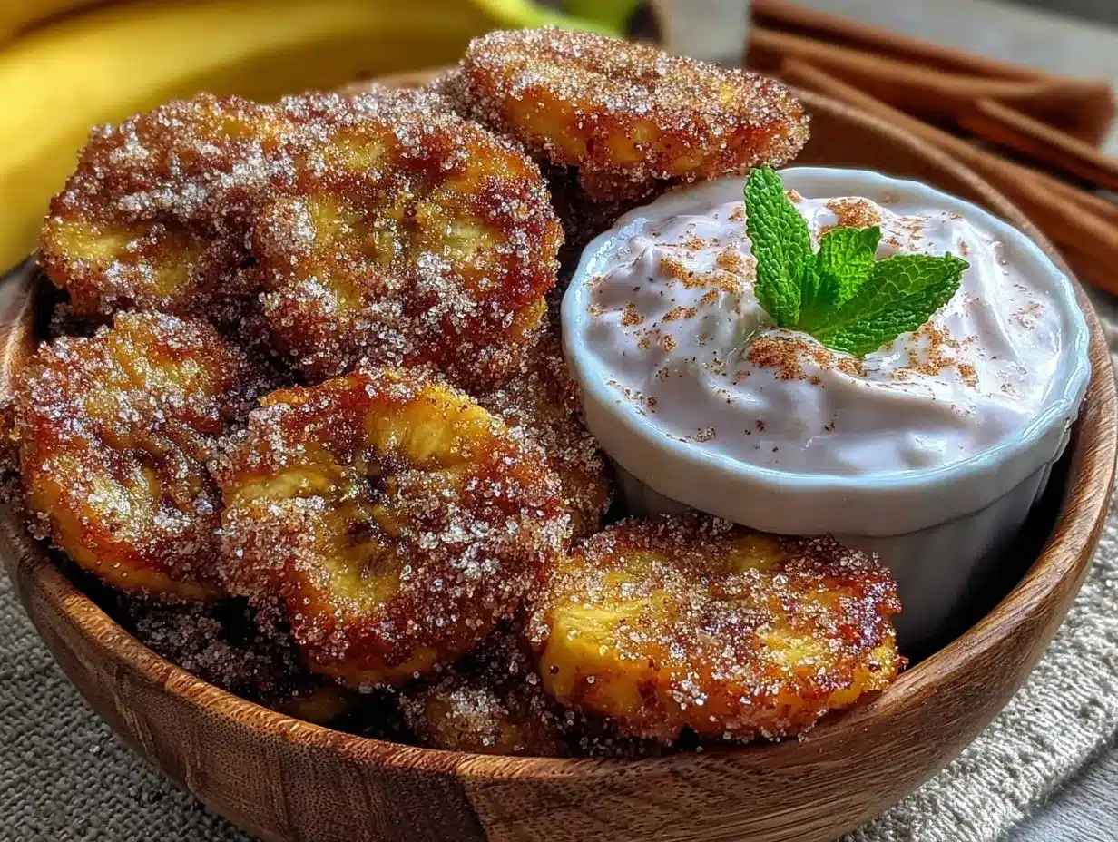 air fryer cinnamon sugar banana chips preparation steps