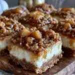 apple crisp cheesecake bars - featured image