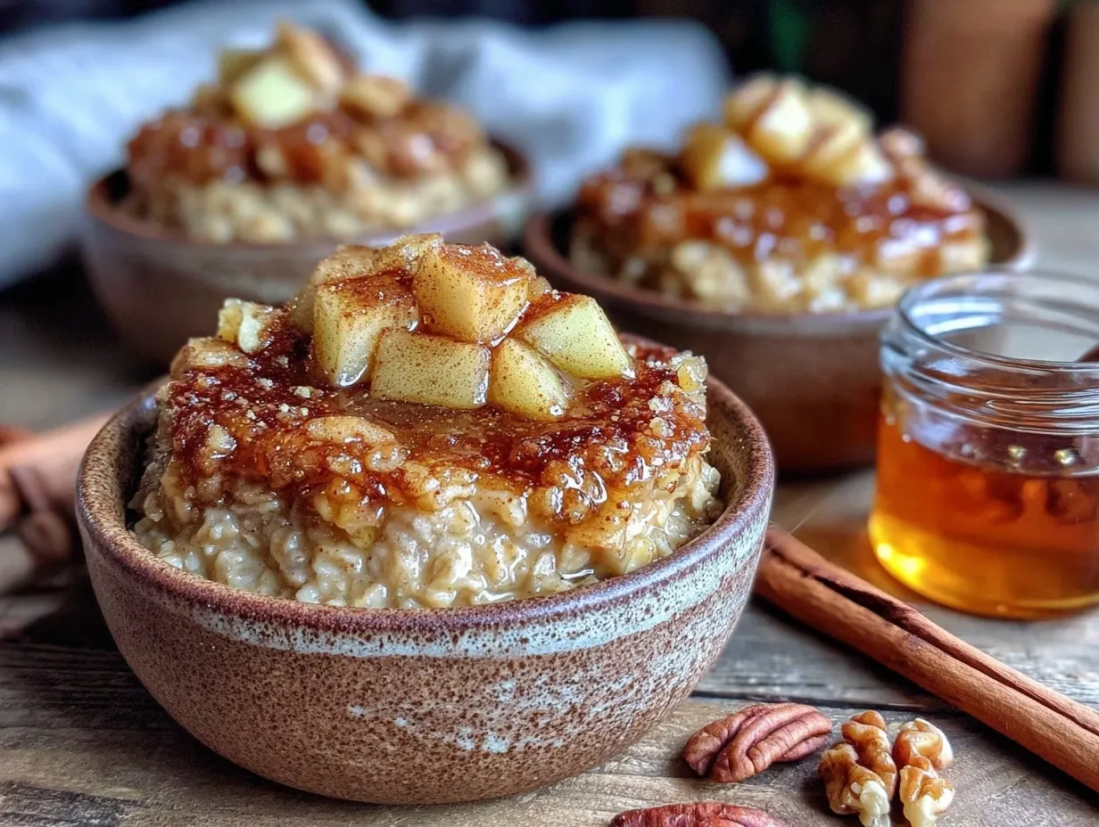 baked cinnamon apple oatmeal preparation steps
