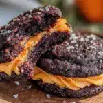 black velvet halloween sandwich cookies - featured image