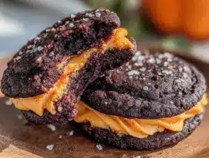 black velvet halloween sandwich cookies - featured image