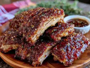 bourbon brown sugar slow cooker ribs - featured image