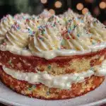 brown butter funfetti naked cake - featured image