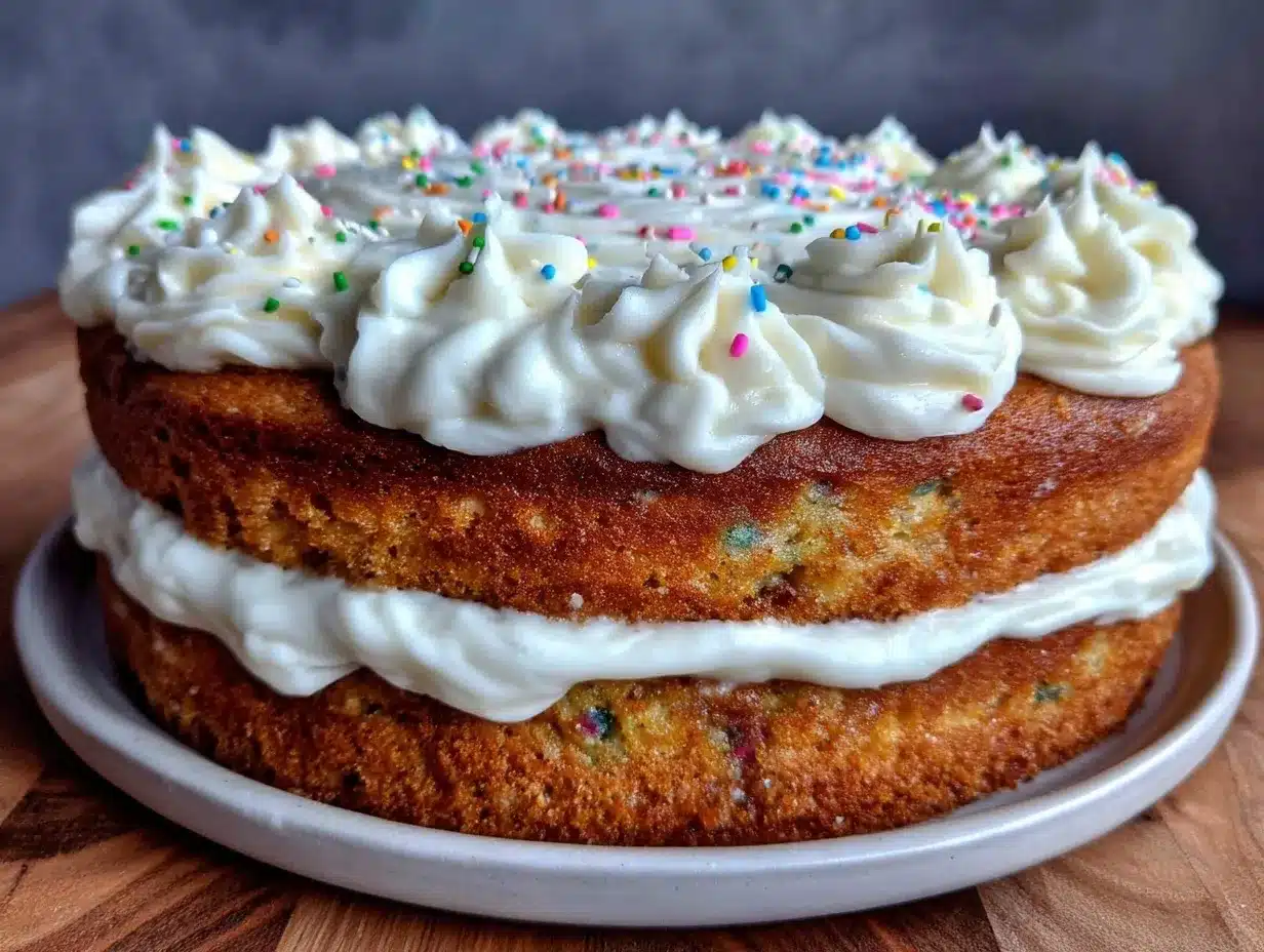 brown butter funfetti naked cake preparation steps