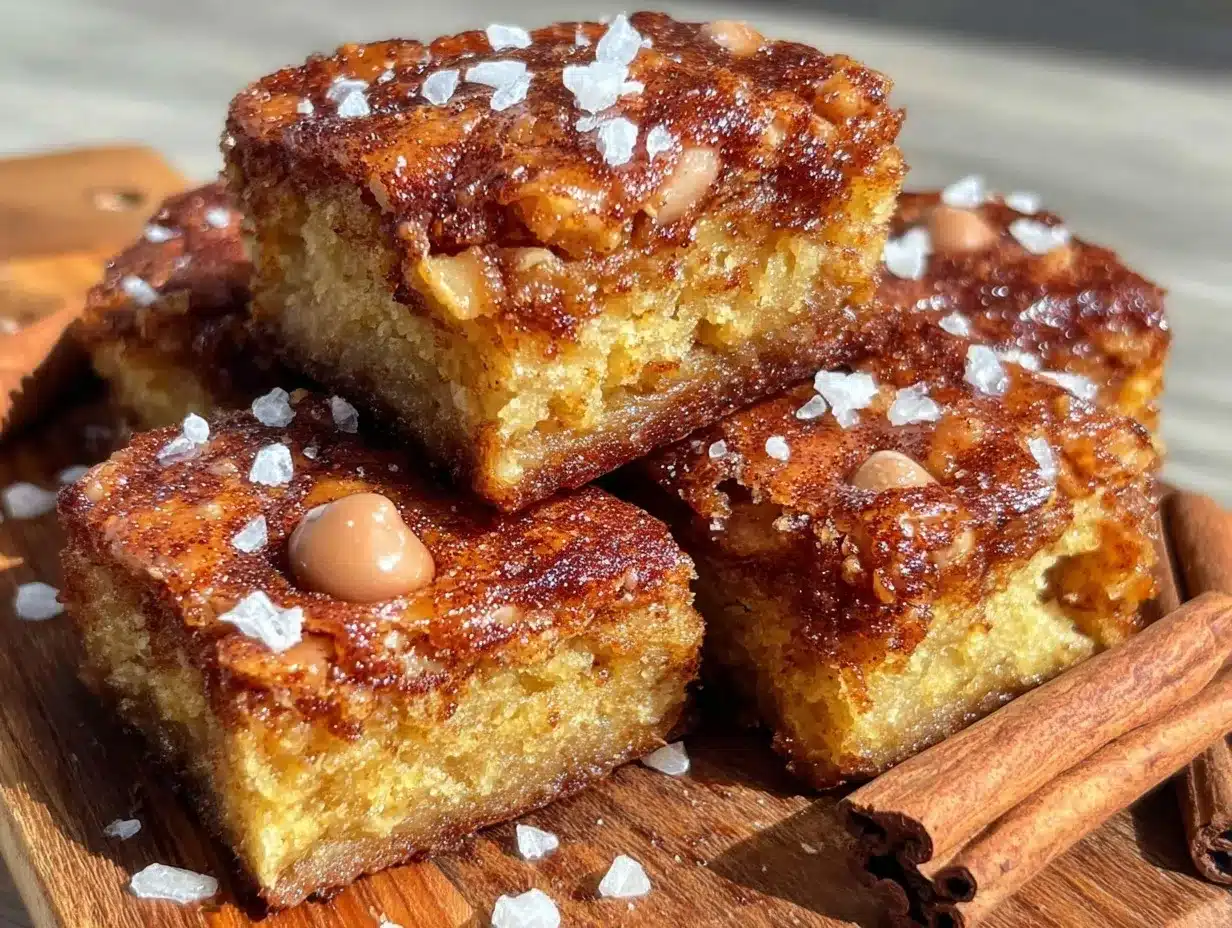 brown butter snickerdoodle blondies preparation steps