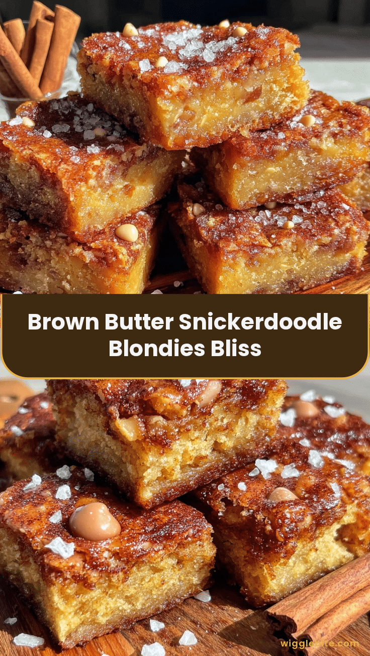 brown butter snickerdoodle blondies recipe