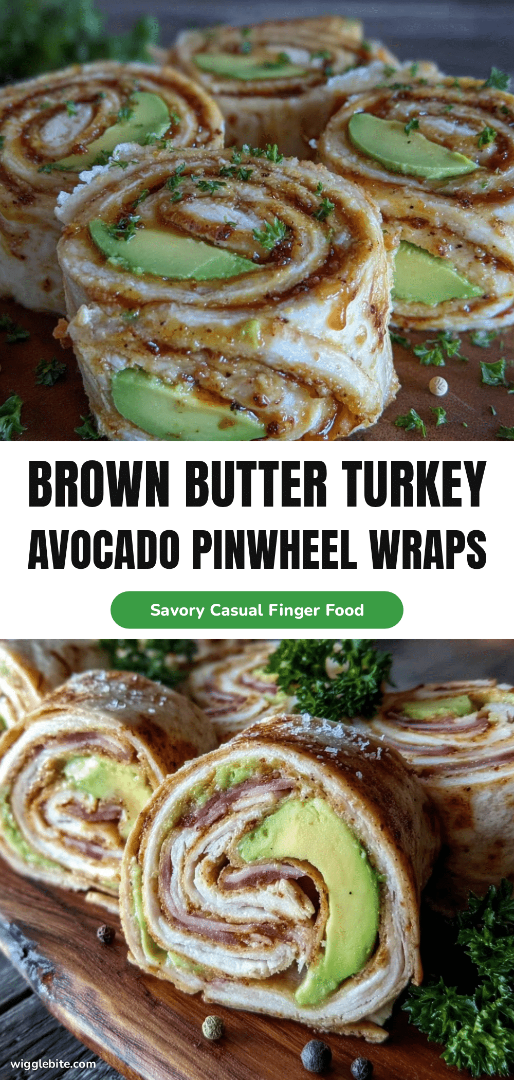 brown butter turkey avocado pinwheel wraps recipe