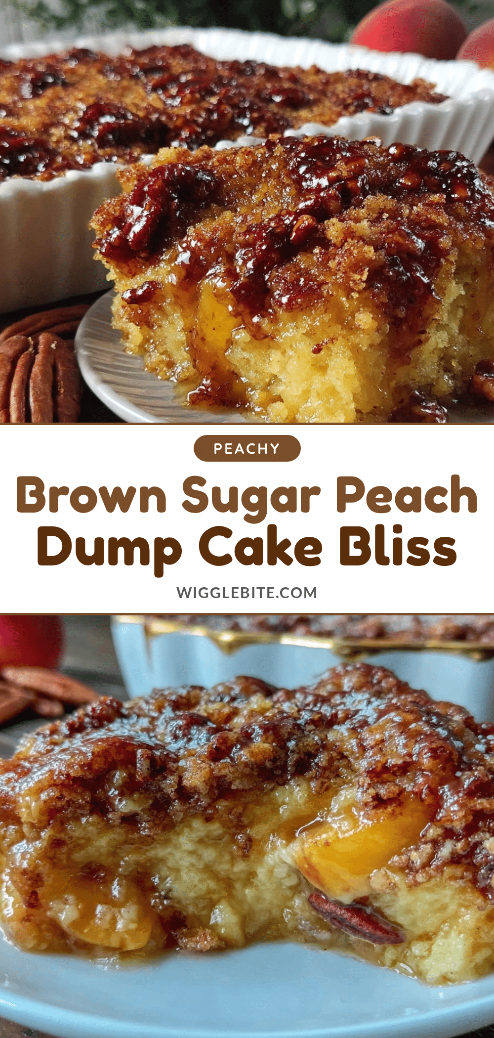 brown sugar peach dump cake recipe