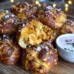 buffalo chicken stuffed pretzel bites - featured image