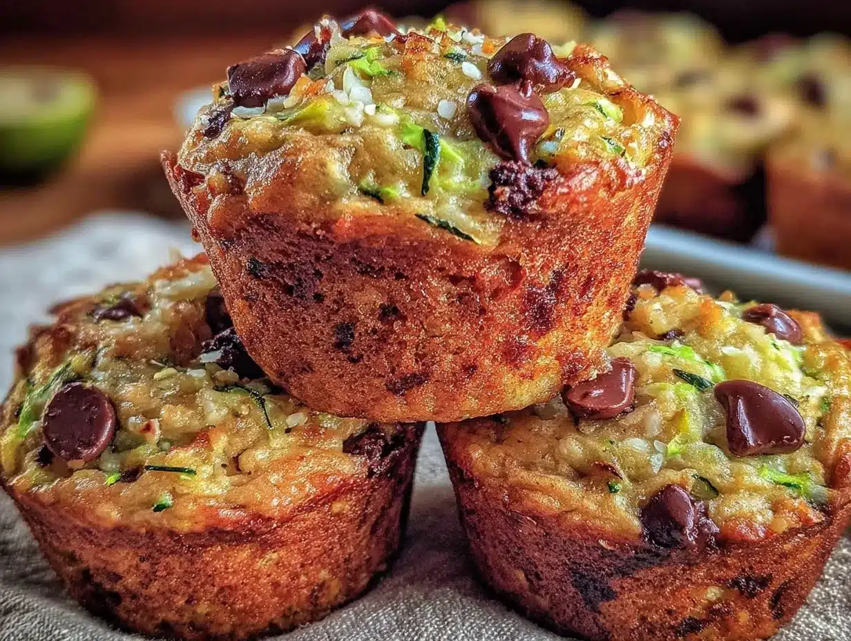 chocolate chip zucchini protein muffins preparation steps