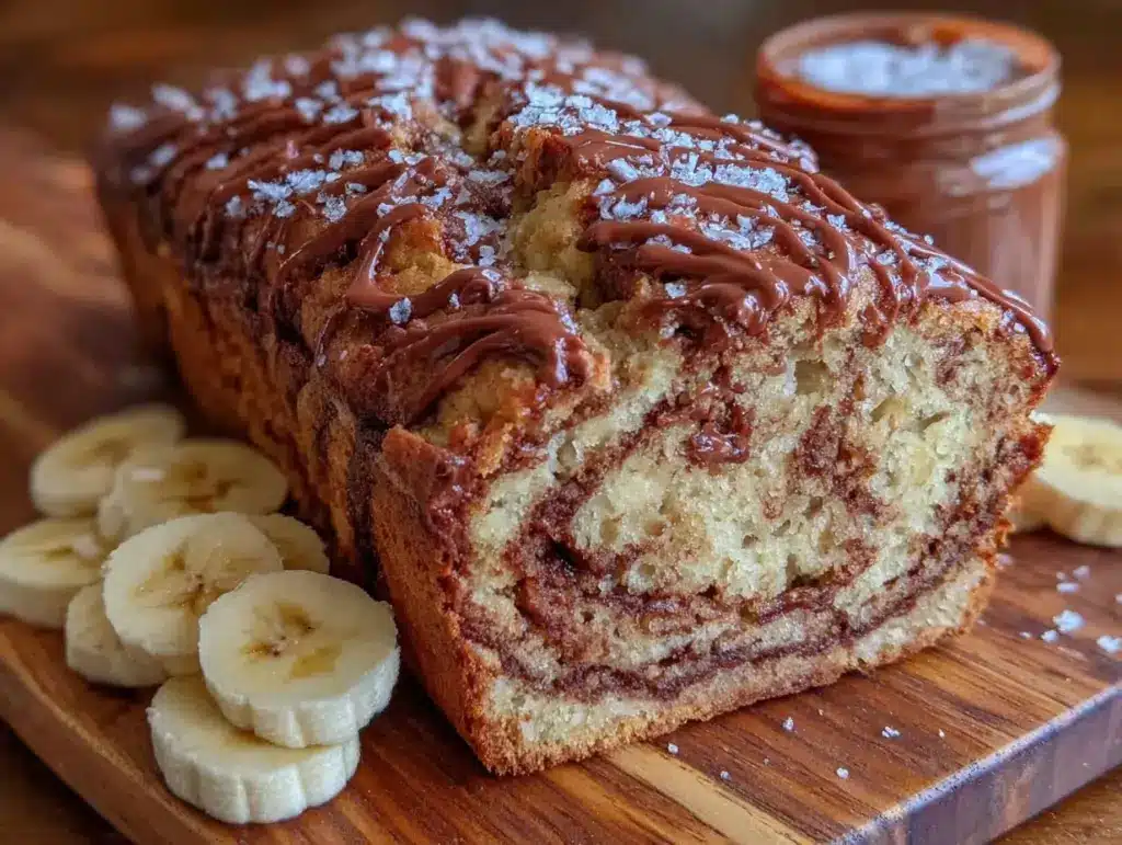 chocolate swirl banana bread - featured image