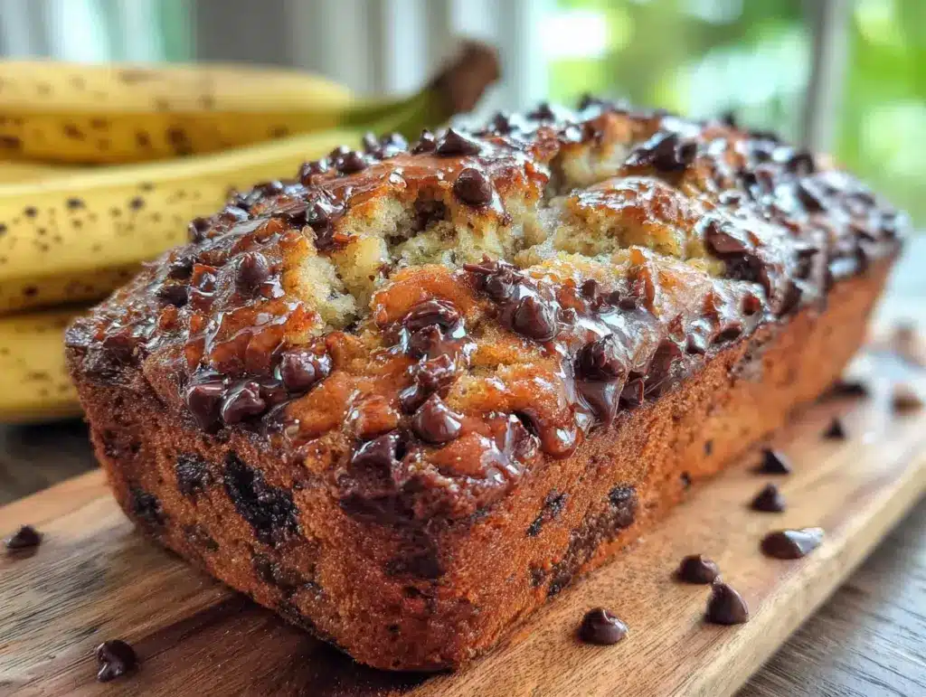 cozy classic banana bread with chocolate chips - featured image