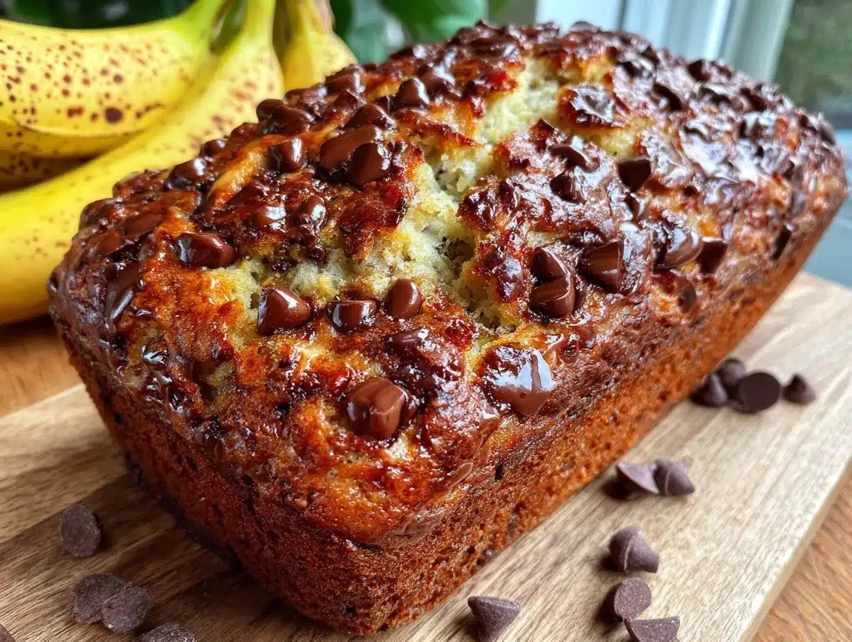 cozy classic banana bread with chocolate chips preparation steps
