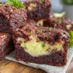 cream cheese-stuffed zucchini brownies - featured image