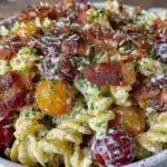 creamy bacon ranch pasta salad - featured image