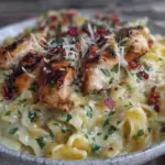creamy chicken alfredo pasta - featured image