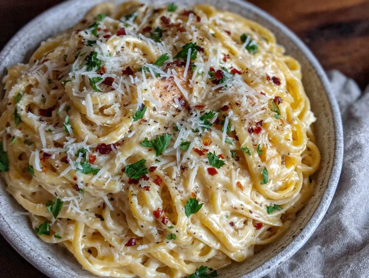 creamy chicken alfredo pasta preparation steps