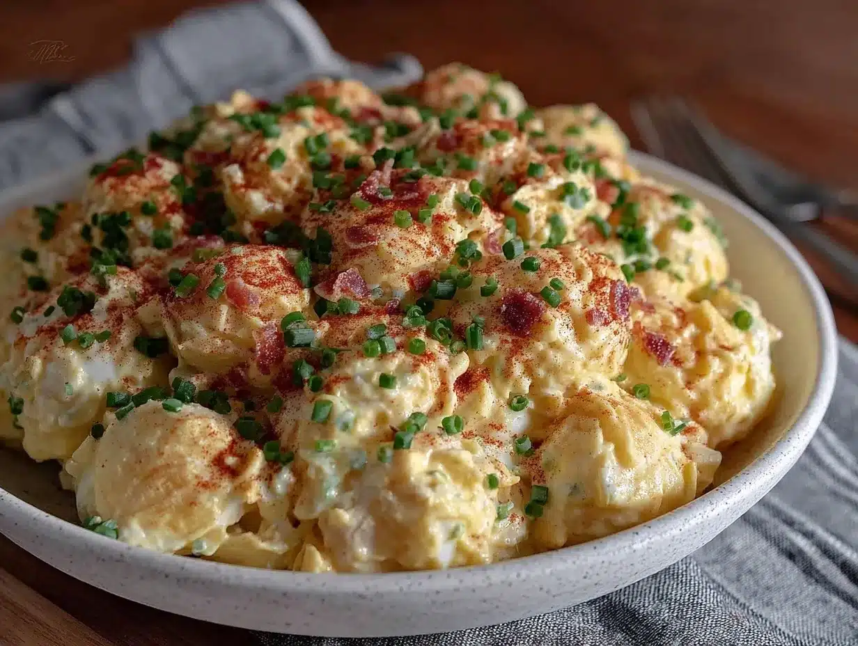 creamy classic deviled egg potato salad preparation steps