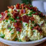 creamy classic loaded potato salad - featured image