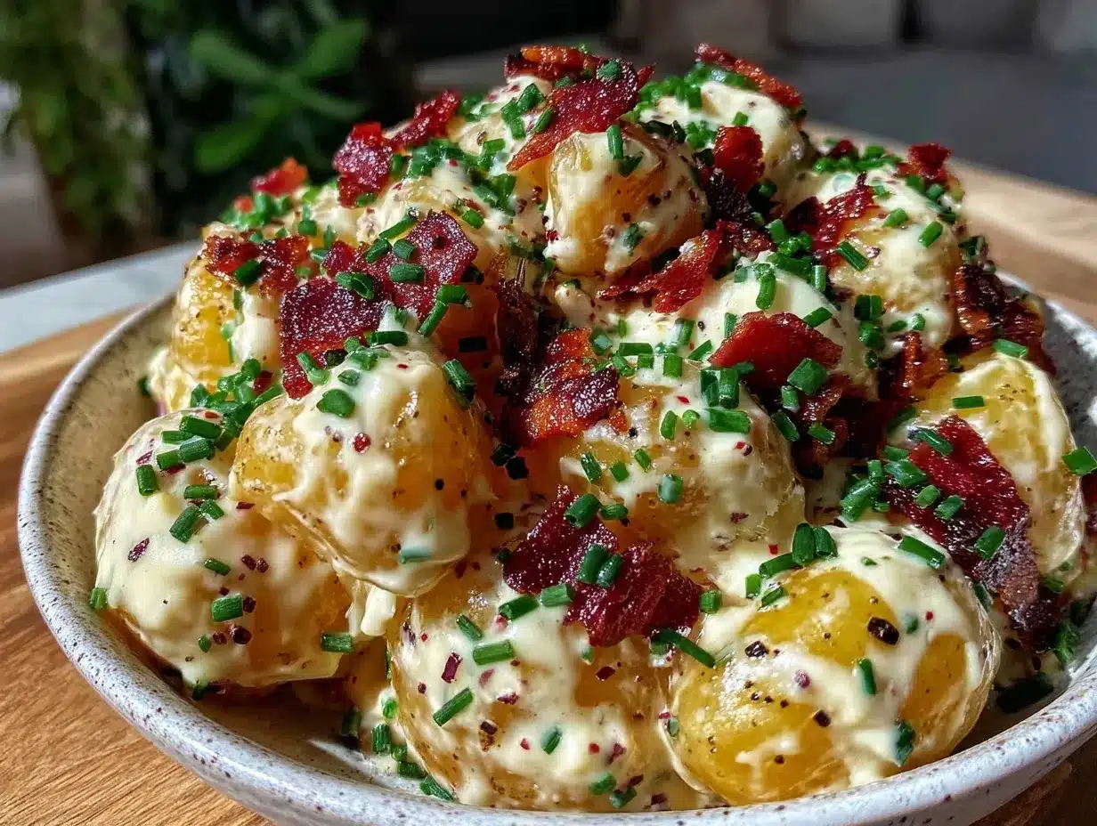 creamy classic loaded potato salad preparation steps
