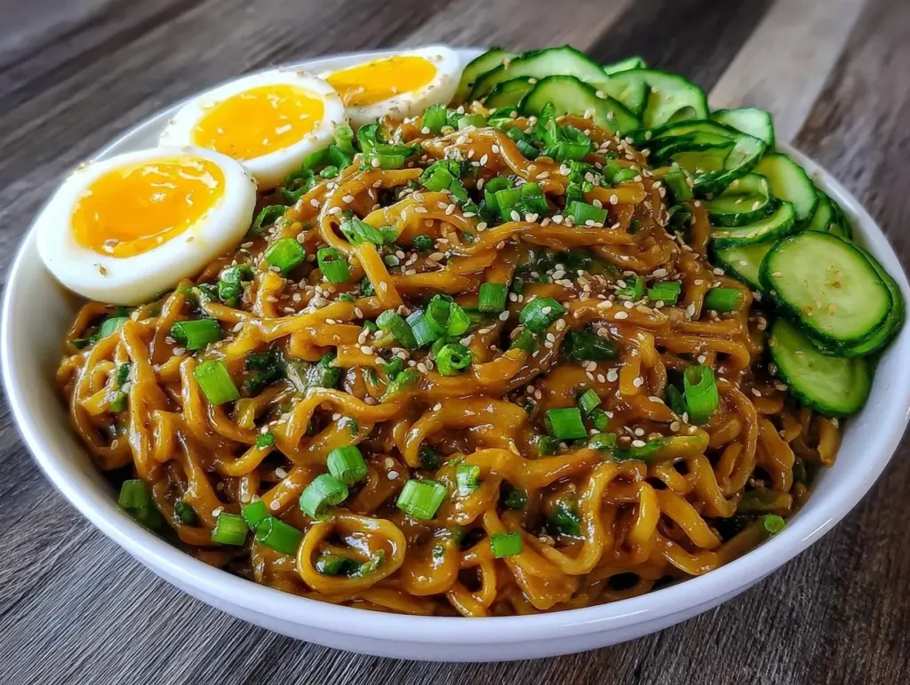 creamy cold sesame noodles - featured image