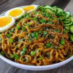 creamy cold sesame noodles - featured image