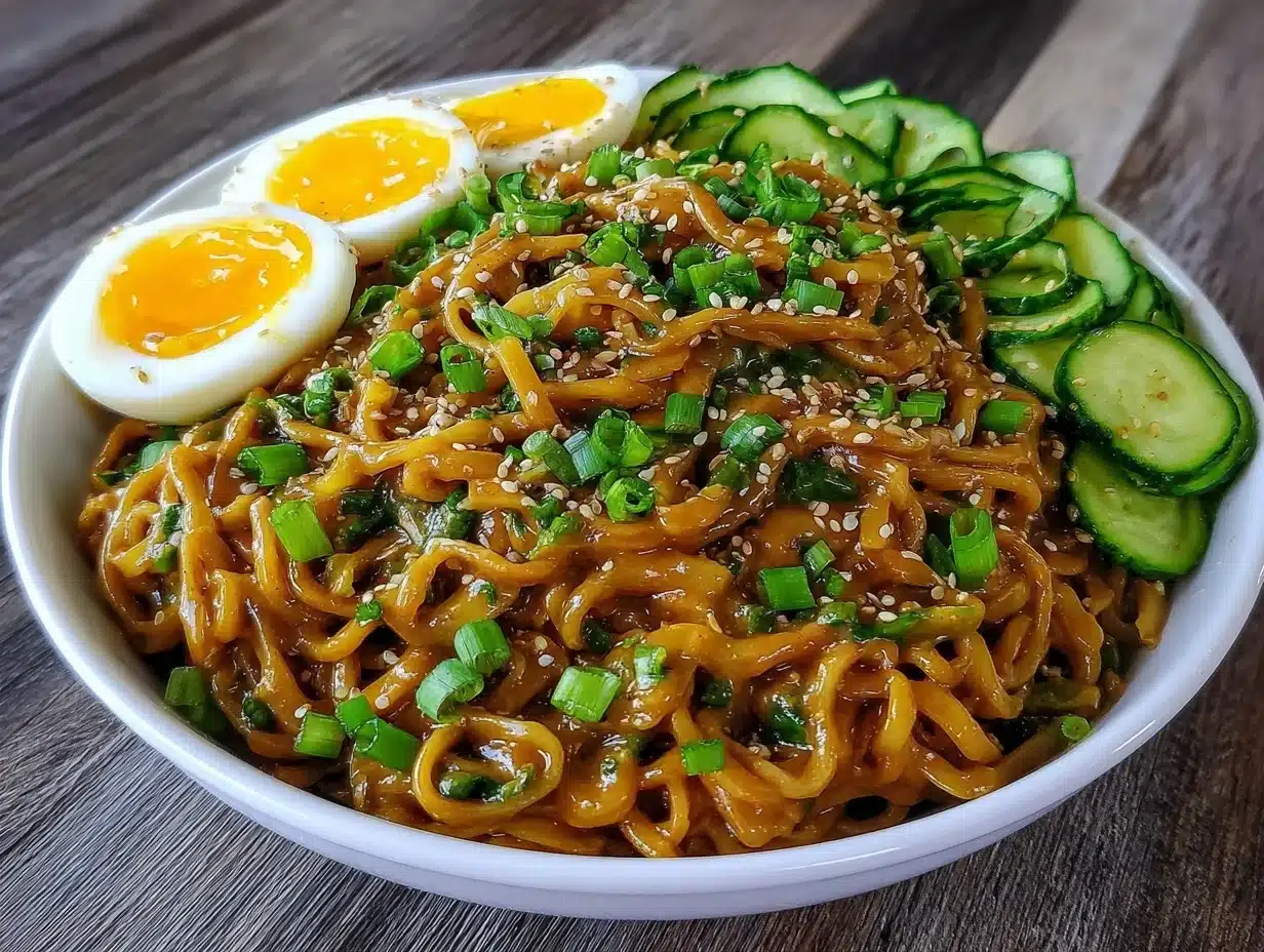 creamy cold sesame noodles - featured image