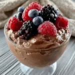 creamy cottage cheese chocolate mousse - featured image