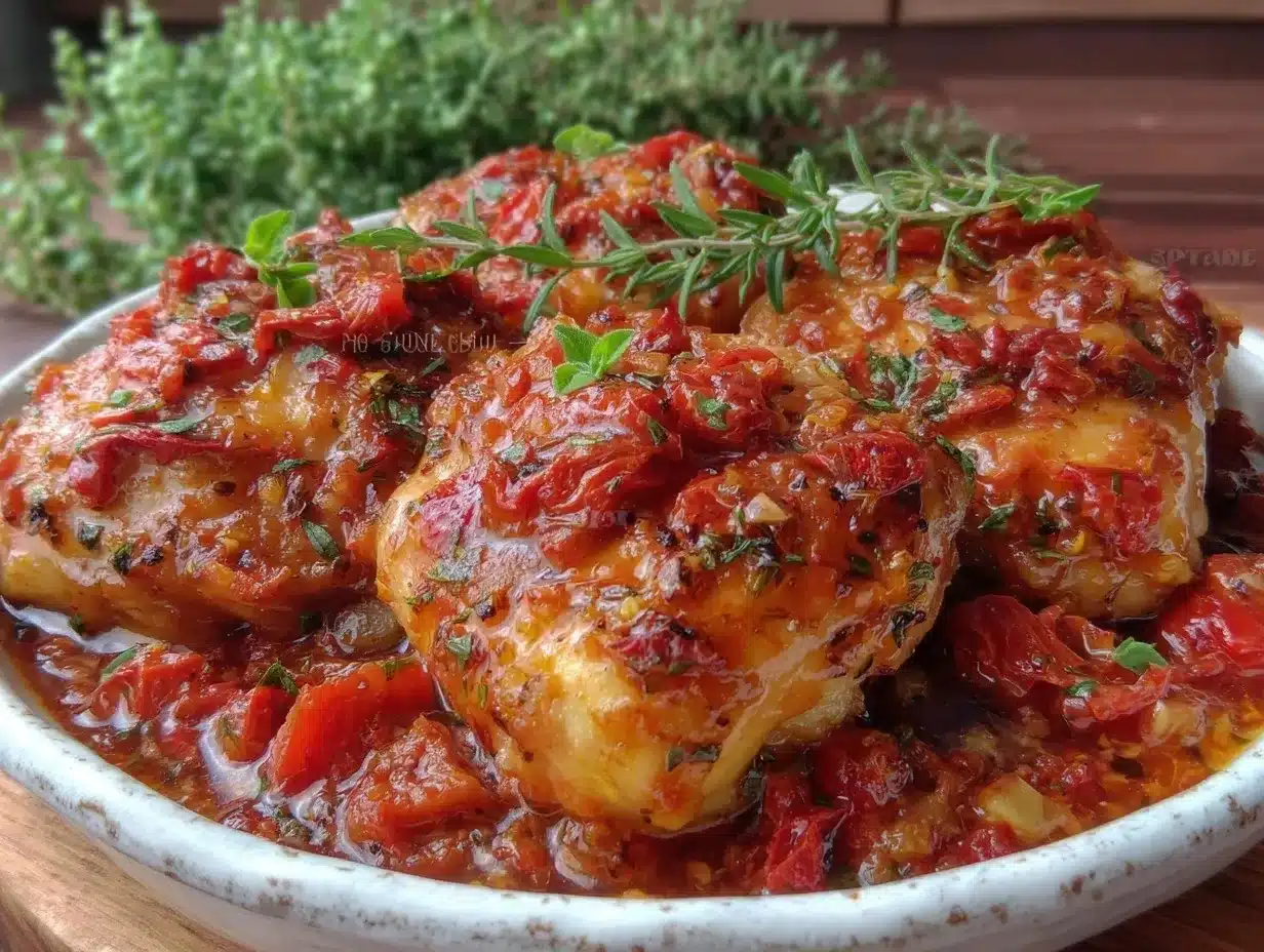 creamy crockpot tuscan chicken thighs preparation steps